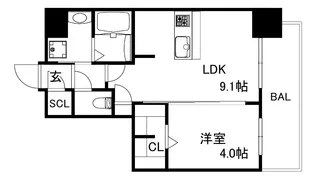 NEコート甲南町【5階】の間取り