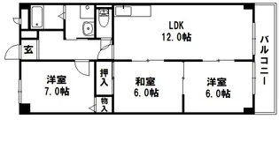 メゾンヴェール中尾I【5階】の間取り