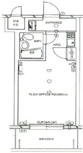 朝日プラザアペックスコート西難波【3階】の間取り
