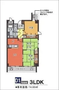 ヒロネン塚口【2階】の間取り
