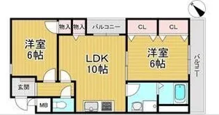 コリーヌベール【3階】の間取り