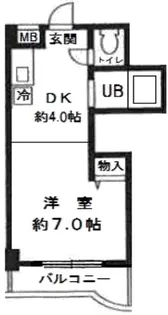 ジュネス南塚口【3階】の間取り