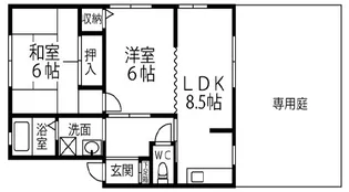 ファミーユ村上【1階】の間取り