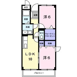 ミッテル・ハウス【3階】の間取り