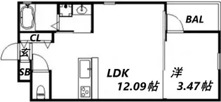 コティ七松町【1階】の間取り