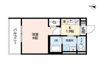 プルミエール 立花【1階】の間取り