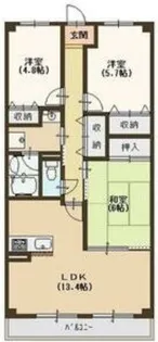 リーヴ香櫨園【6階】の間取り
