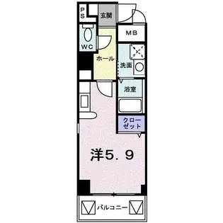リバーサイドONE【6階】の間取り
