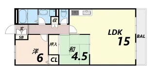 ハイム園田【4階】の間取り