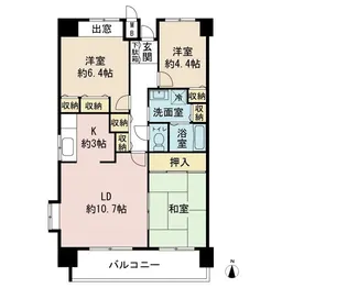 マルシェ伊丹【6階】の間取り