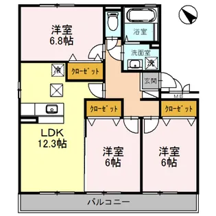 SUNNY COURT A棟【2階】の間取り