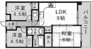 リビーナ東なにわ【1階】の間取り