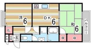 アルカディア芦屋【2階】の間取り