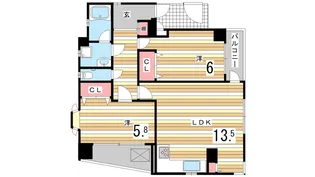 芦屋ニューコーポI番館【2階】の間取り
