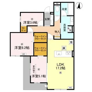 GreenPalace樋之池【2階】の間取り