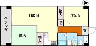 メゾンデール塚口【2階】の間取り