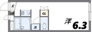 レオパレス猪名川【1階】の間取り