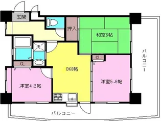 リブコート尼崎中央【4階】の間取り
