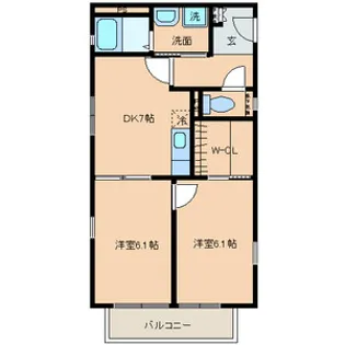 サンライズ・コート【2階】の間取り