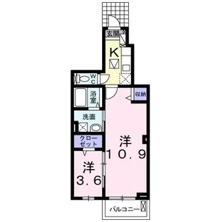ディアコート口酒井 参番館【1階】の間取り