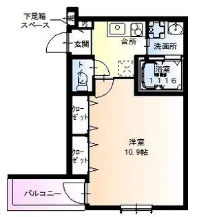 フジパレス立花駅東I番館【1階】の間取り