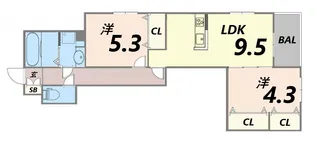 ハウスオブグレイス【3階】の間取り