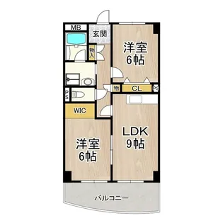 パークモダン伊丹【6階】の間取り