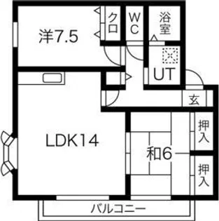 ガーデンスクエア伊丹C棟【1階】の間取り