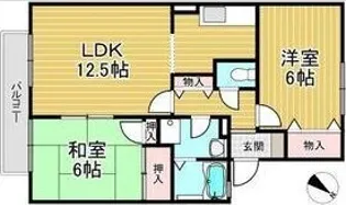 ハイカムールエルテ A棟【2階】の間取り
