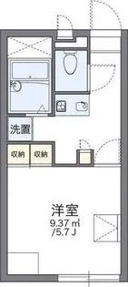 レオパレスエスポアール【2階】の間取り