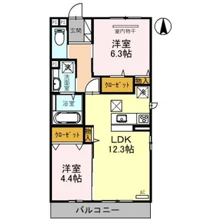 ピア・プランドール?【1階】の間取り