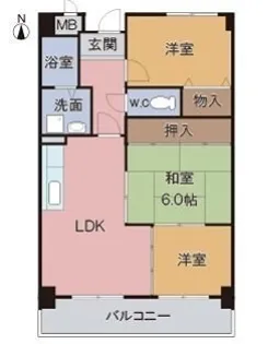 ロージェ・サノン【3階】の間取り
