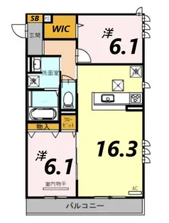 ルネ・ムーン【1階】の間取り