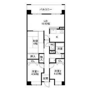 ヴェール園田【7階】の間取り