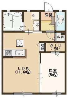 アミティ稲野【1階】の間取り