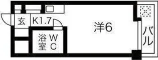 キューブ南武庫之荘3【4階】の間取り