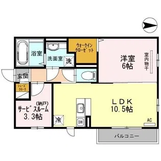 ヴェール エクセラン 御願塚【2階】の間取り