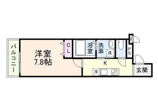 フジパレス阪急塚口ウエストII番館【3階】の間取り