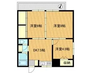 マノワール歌島【1階】の間取り
