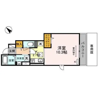 M.J tsukuda 参番館【1階】の間取り