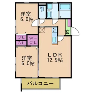 セントグリーンガーデンⅡ【2階】の間取り