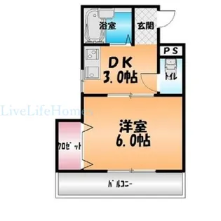 リブライフ北矢三【305号室】の間取り