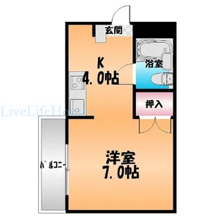 グランドハイツ【403号室】の間取り