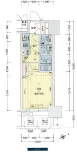 プレサンスOSAKA DOMECITYビーツ【2階】の間取り