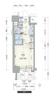 プレサンス天神橋ディオレ【9階】の間取り