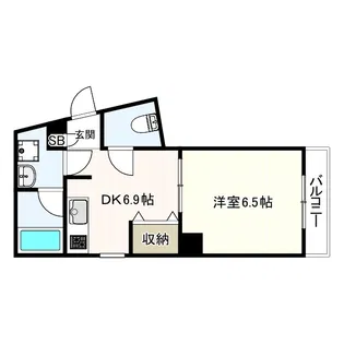 オンコート九条【9階】の間取り