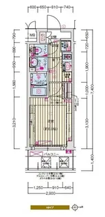 プレサンス難波マジョリティ【4階】の間取り