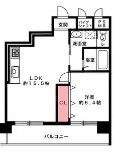 プライムハイツ阿波座【1310号室】の間取り