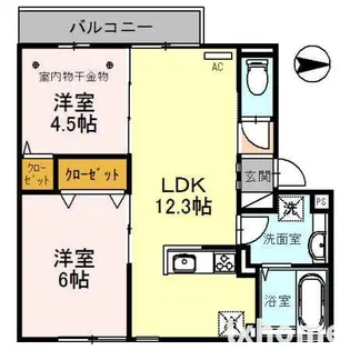 FLAIR桑田【2階】の間取り