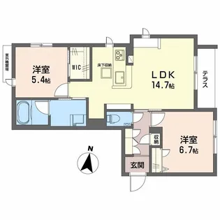 パラッツォ グロリオーサⅢ【1階】の間取り